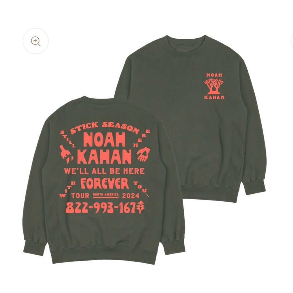 Noah Kahan Green Crewneck